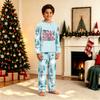 Christmas Print Long Sleeve Long Pants Family Matching Pajama Set for Holiday Loungewear