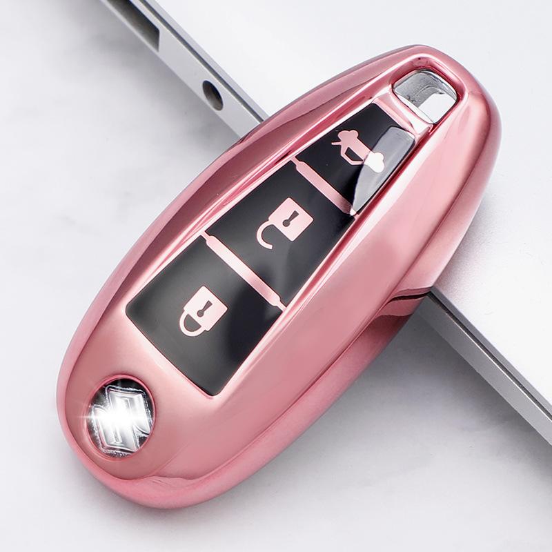 

Двухстильный автоматический чехол-брелок для Suzuki Swift Grand Liana SX4 Window Vitara Amagatarai TPU Чехол для ключа автомобиля Чехол Сумка Аксессуары style B розовый