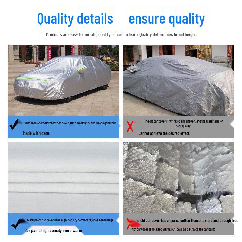 All-Season Oxford Car Cover: Sun, Rain, Snow Protection, Thickened for Warmth, Anti-freeze, Universal Fit