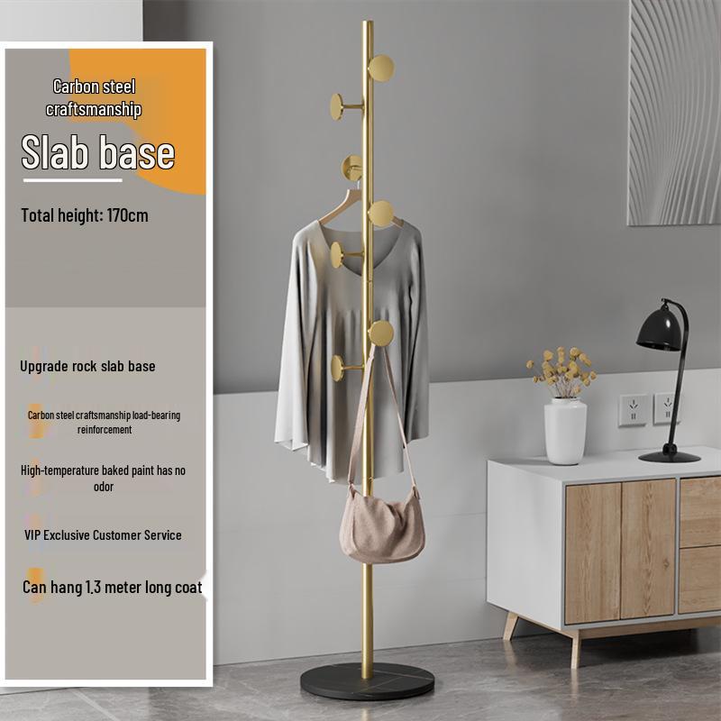 Luxury Metal Coat and Hat Stand with Rock Board for Bedroom or Entryway