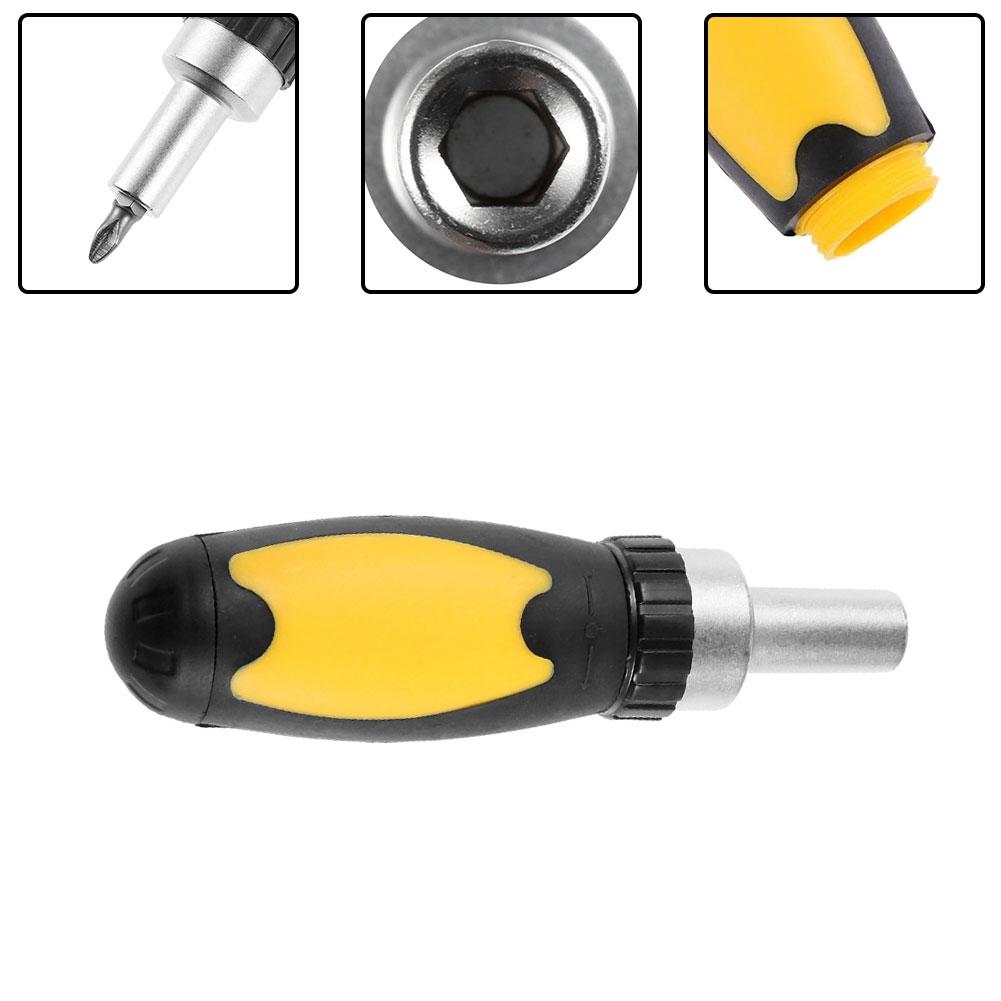 Klucz grzechotkowy 6,35 mm ze stali węglowej, dodatni i ujemny