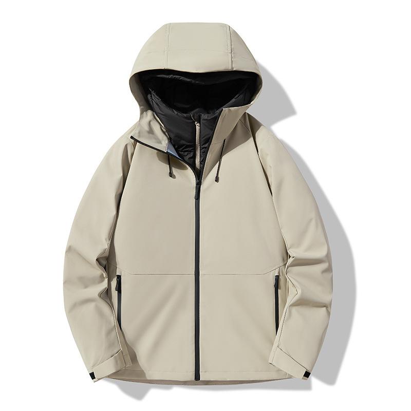 New Winter Three-in-one Down Jacket for Windbreaker Can Be Detached Two-piece Set of Men's and Women's Mountaineering Suits Waterproof Work Clothes