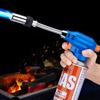 Metal Flame Gun Butane Gas Burner with Hose Spray Head Welding Torch Outdoor Camping BBQ Lighter Flamethrower Welding Equipment