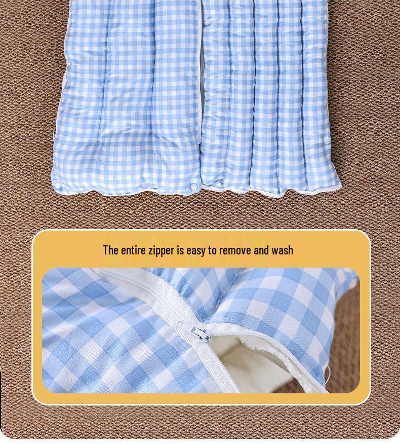 Warm Thickened Enclosed Pet Bed - Detachable, Washable Plaid for Cats & Dogs