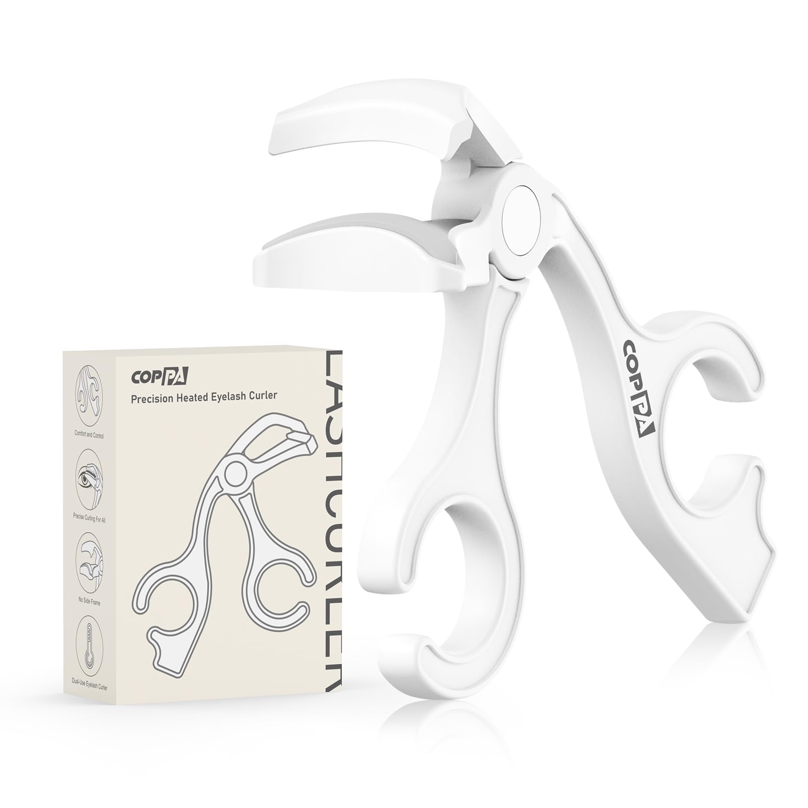 

COPPA Hot Curler Eyelash Heated Eyelash Curler with for Face Burn Easy to Use Even for Portable EC-1 [Dual-Use Curler] Clamp-Type Heat-Sensitive белый
