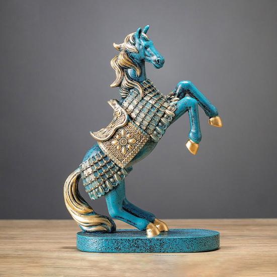 Simulated Horse Figurine Realistic Miniature Pony Resin Statue Animal Sculpture Decoration Ornament Housewarming Gift