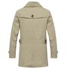 2026 Men's Pure Cotton Mid-Length Casual Trench Coat, Plus Size Jacket, Work Overcoat