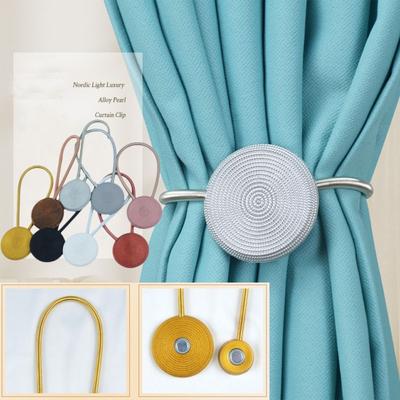 European Style Magnetic Curtain Tieback Clip Anti-slip Braided Curtain Strap Tied Belt Exquisite Curtain Hanging Rope