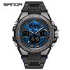 Sanda 6087 New Men's Digital Watch High Quality Multi-functional Quartz Movtt Calendar Week Waterproof Men's Watches for Sports