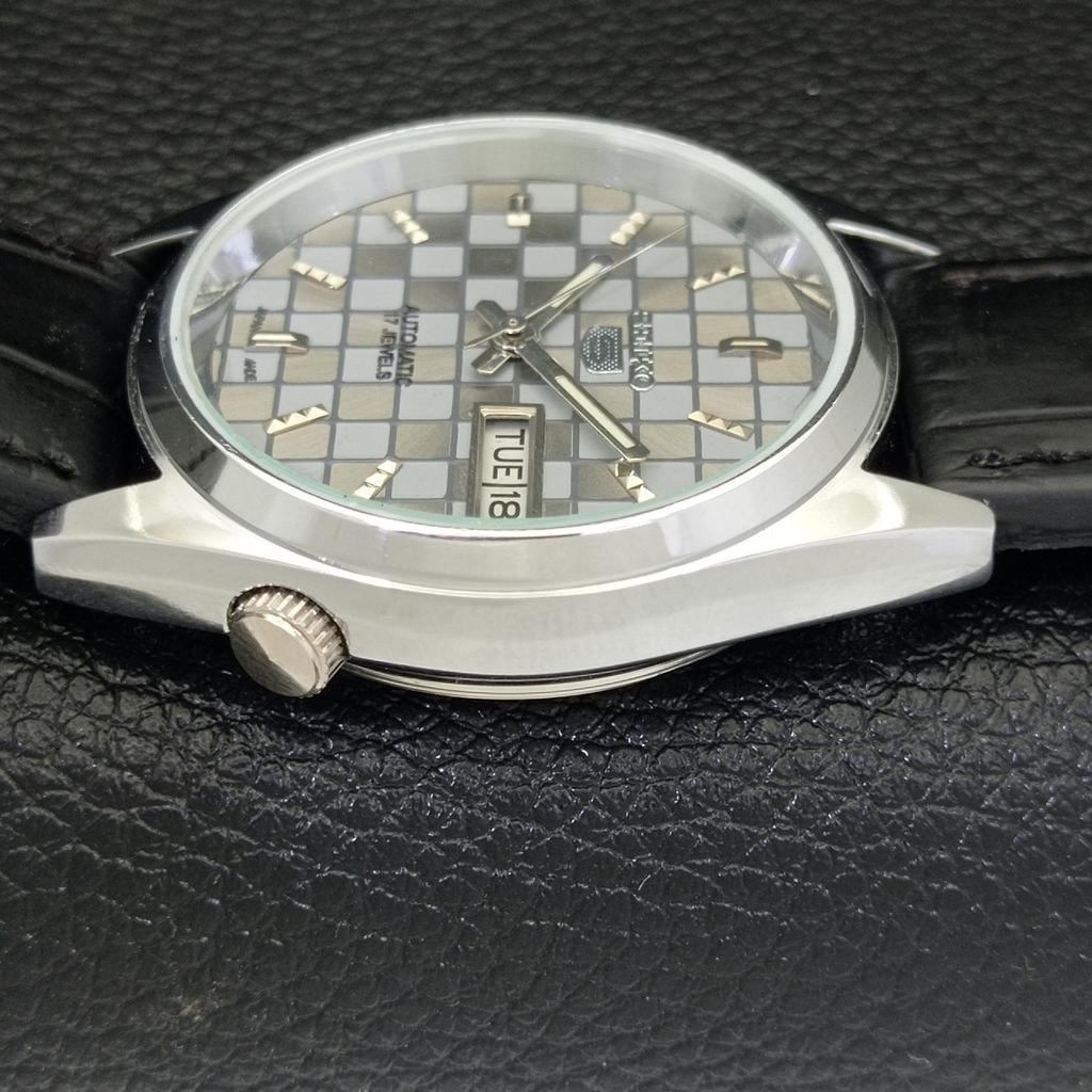 JAPAN VINTAGE SEIKO 5 AUTOMATIC REFURBISHED MENS GREY COLOR DIAL WATCH A440456-4 Sk-a440456