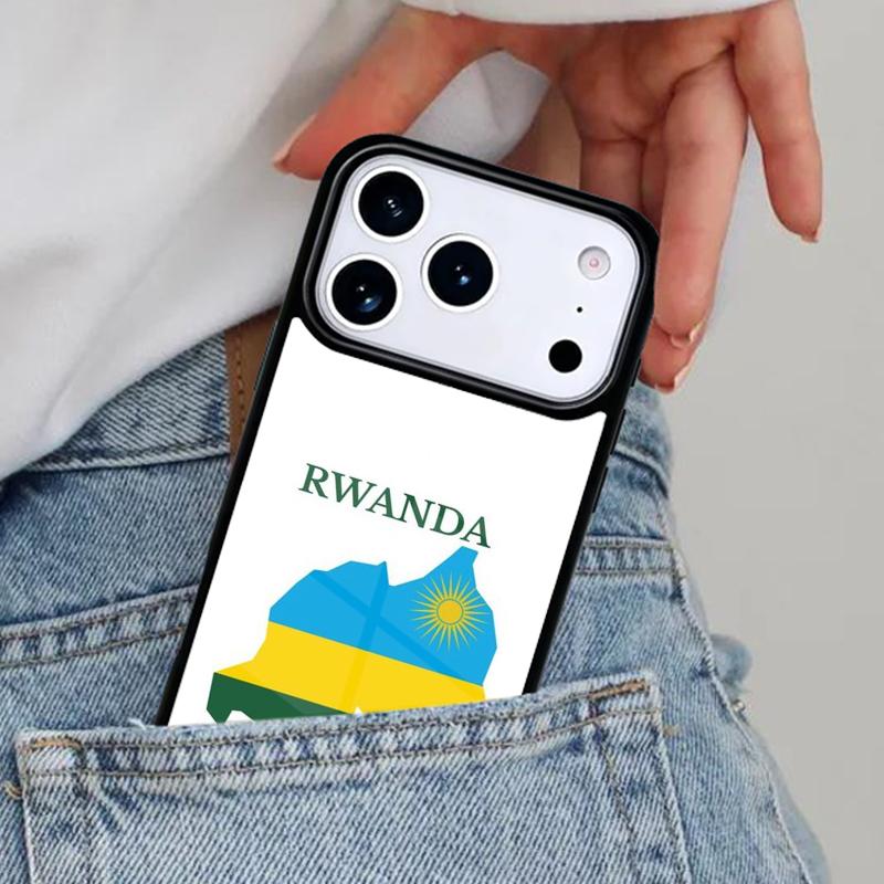 Rwanda Flag Coat Of Arms Phone Case for iPhone 17ProMax 12 13 14 15 16e 17 Pro Max Plus Air Cover
