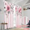 2 Stück, 2D-Flachdruck Vorhang Beliebtes florales Harmonie-Streifenmuster Vielseitig Strapazierfähig Polyester (ohne Stange) Art Deco Festlich für