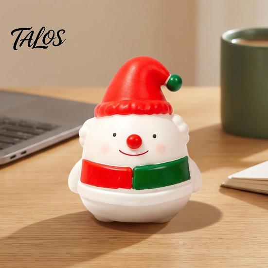 Durable Squeeze Toys Christmas Snowman Toy, Stress Relief Cute Fidget Birthday Gifts for Kids Figurine, Stocking Stuffer Party Favor, Gift Boys Girls