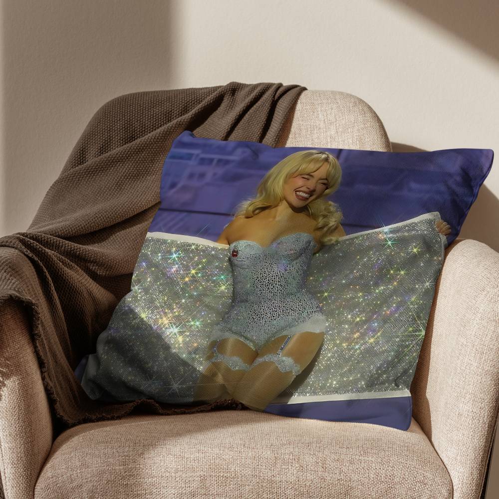 

Manchild SSabrina Carpenter Pillow Case Antidustmite Pillowcase Invisible zipper silky short plush Sofa cushion cover 30x30cm