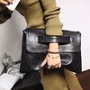Zipper PU Leather Envelope Handbag Pure Color Handheld Evening Banquet Bag  Shopping