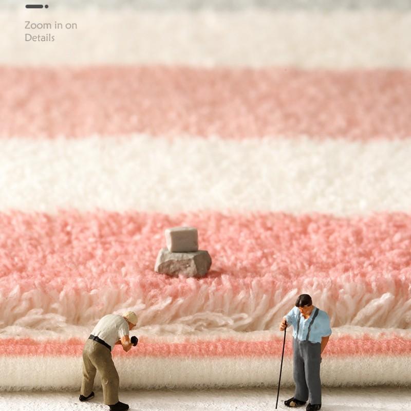 Cartoon Style Bedroom Decor Carpet Cute Round Carpets for Living Room Thicken Plush Children's Rug Fluffy Soft Bedside Floor Mat