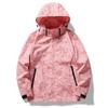 Waterproof Women Coat Stylish Leaf Print Windbreaker Jacket for Women with Hood Waterproof Breathable Outdoor Coat with for Fall