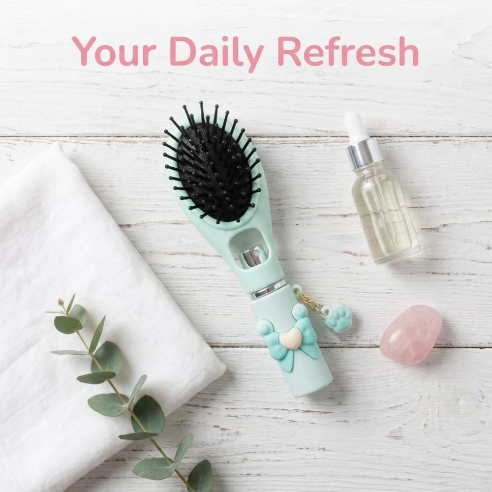 Multi-Function Refillable Spray Hair Brush Hair Care 2-In-1 Misting Hair Brush Gift