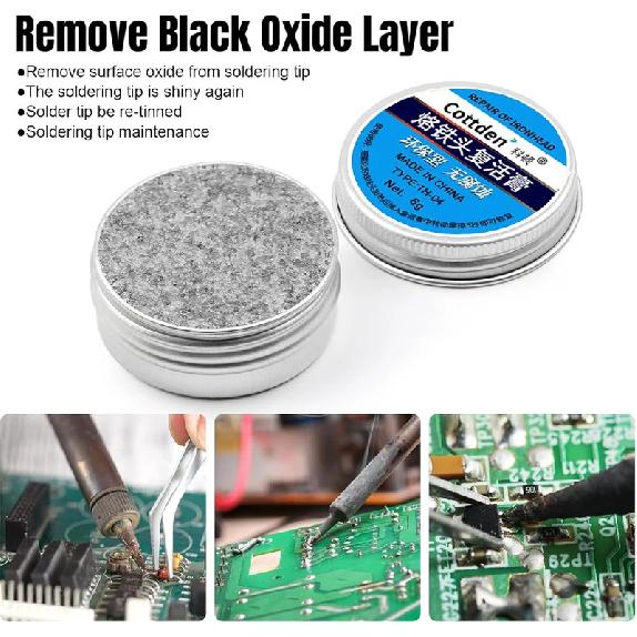 New Soldering Iron Tip Refresher Non-stick Tin Solder Cream Clean Paste for Oxide Head Resurrection Oxidative Activator