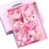 Korean Style 18-Piece Children's Hair Clips Gift Set - Hair-Friendly Bows & Crown Hairpins for Girls