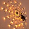 Halloween Spider Web Lights Spider Net LED String Lights with 8 Lamp Mode for Haunted House Halloween Home Window Wall Decor