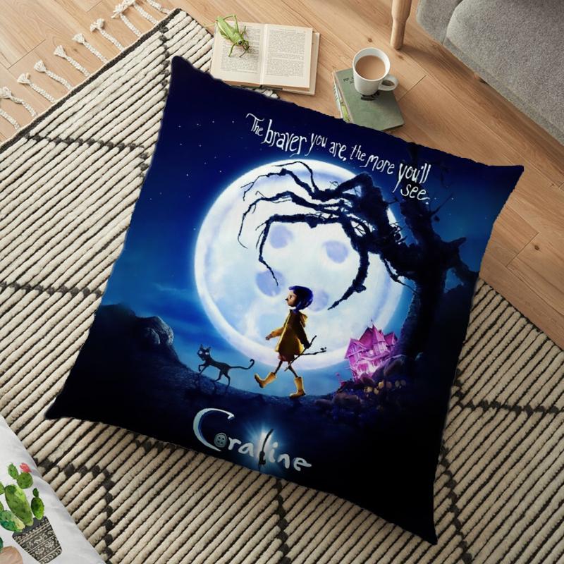Coraline Cushion Cover Polyester Decorative Pillowcase Throw Pillow Case Home Cushion Cover