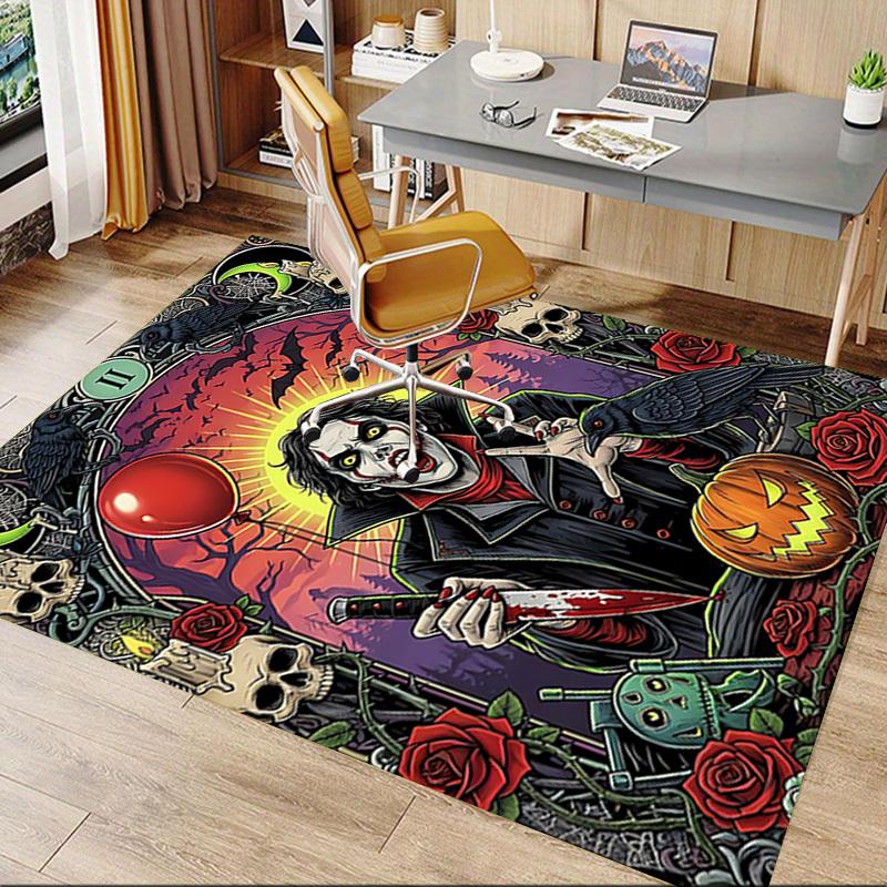 1PC Halloween Crow Extra Large Non Slip Floor carpet, Office, family, bedroom, Studio Large Area Rug Indoor Rugs
