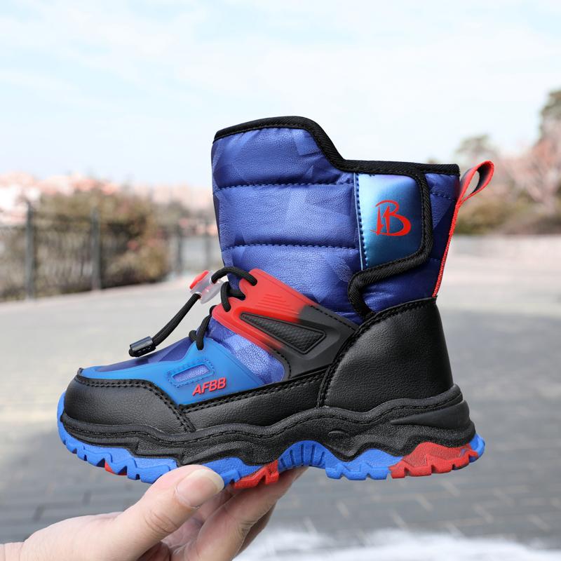 Детская зимняя противоскользящая износостойкая и мягкая теплая спортивная обувь с высоким — фото 16