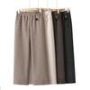 Stylish Velvet-Lined Wide Leg Pants for Middle-Aged Women - High Waist Warm Winter Fashion
