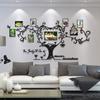 DecorSmart Love Family Tree Picture Frame Collage Removable 3D DIY Acrylic Wall Decor Stickers with Inspirational Quote for Living Room, Black