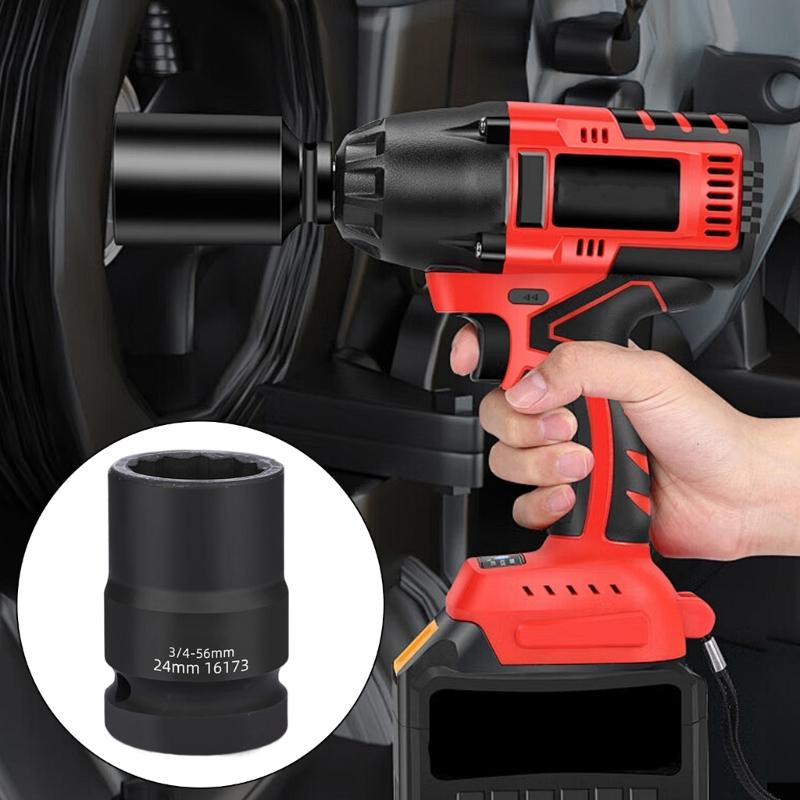 3/4Inch Drive 12 Point Impact Wrench Socket Ideal for Tire Changing and Mechanical Projects Auto Repair Easy Removal