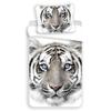 Bedding Set - HOME - White Tiger - Cotton Duvet Cover - 140 X 200 Cm - Grey