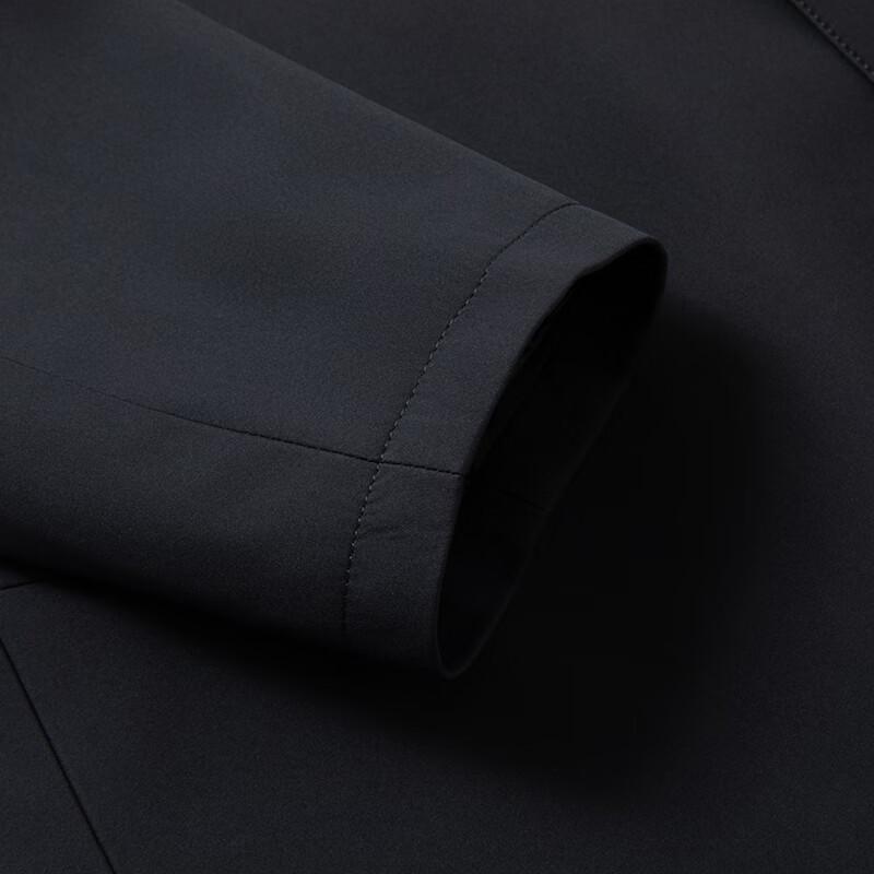 Men's Plus Size Mid-Length Lapel Windbreaker