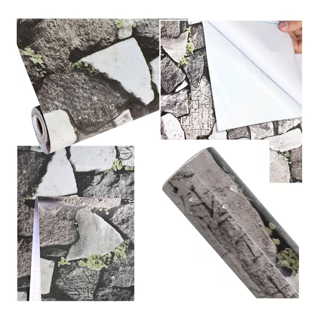 3D Brick Wallpaper Self Adhesive Waterproof Vintage Nostalgic Wall Decals for Furniture Appliances