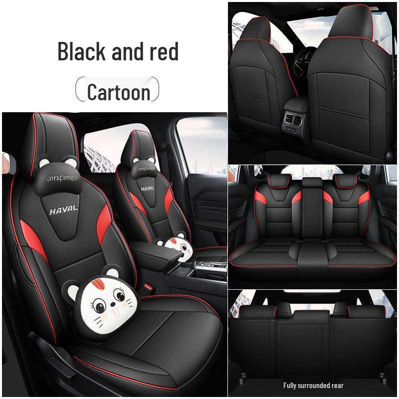 Universal Perforated Leather Car Seat Cushions for Haval H6L, All-Season, Full Surround, Fits 26 Models