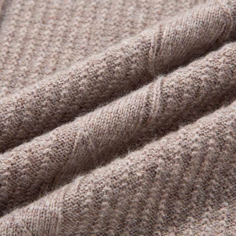 Hengyuanxiang Men's Thickened Pure Wool Pullover Sweater