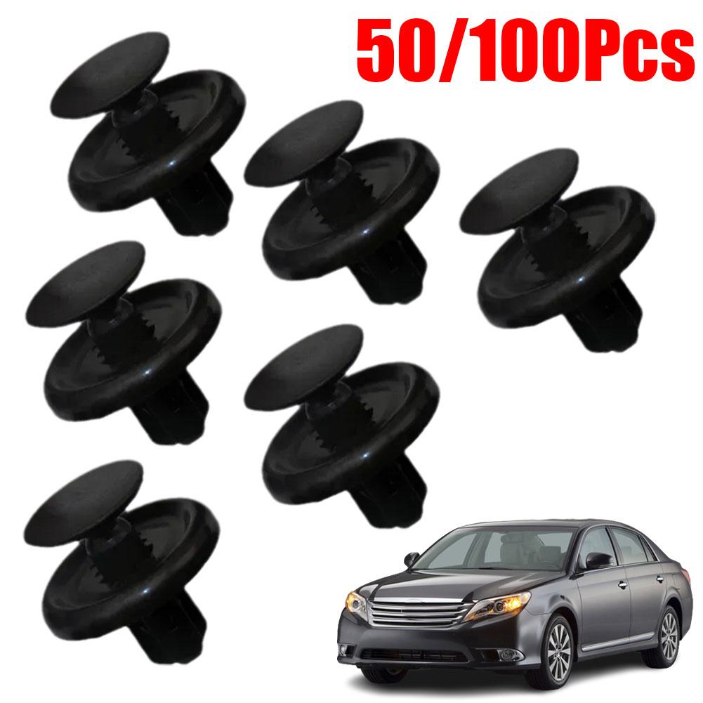 

50/100 шт., 7 мм, зажимы для крепления бампера и крыла, черный комплект заклепок, застежка, корпус для Toyota W4U9