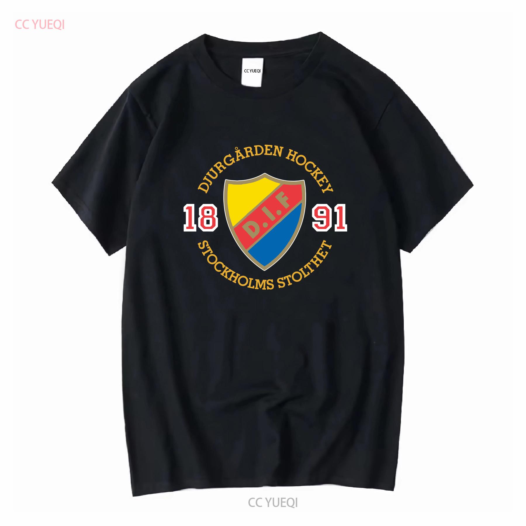 

Djurgårdens IF SHL Stockholm Sweden Professional Hockey Mens T Shirt long or short sleeves vintage Washed Casual Soft fashion 2XL