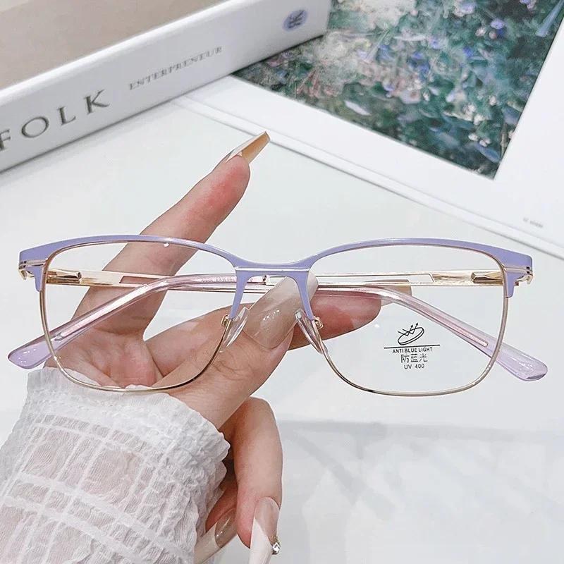 New Ultra Light Glasses Anti Blue Light Glasses for Women Fashion Square Eyeglass Frame Myopia Eyewear Accesorios Para Mujer