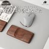HIRAISM Wooden Mouse Pad Wrist Cushion Integrated Wrist Rest Natural Wood Solid Wood Fatigue Reduction Ergonomic Office Gaming (Brown)
