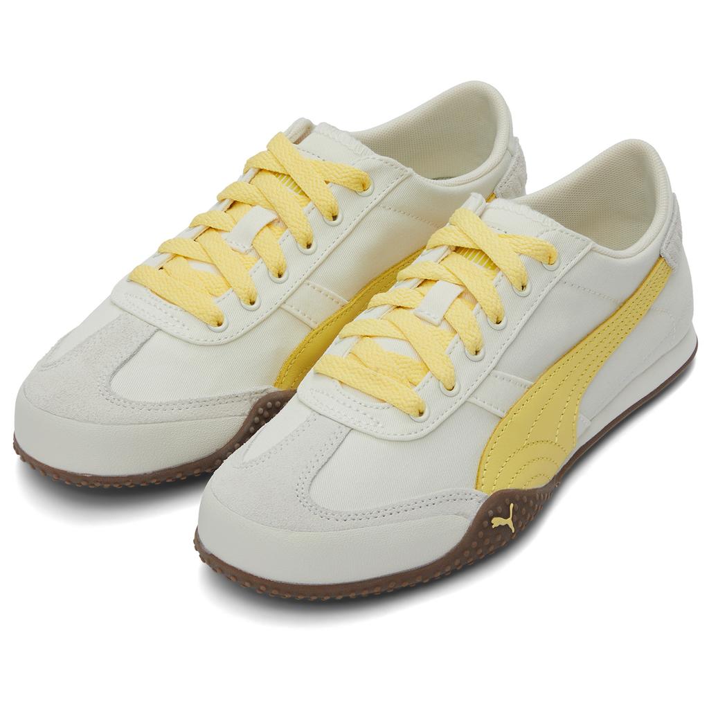 Puma Bella Ut Canvas Fashion Versatile Comfortable Low-Top Casual Shoes Unisex Sneaker White Yellow 403492-01