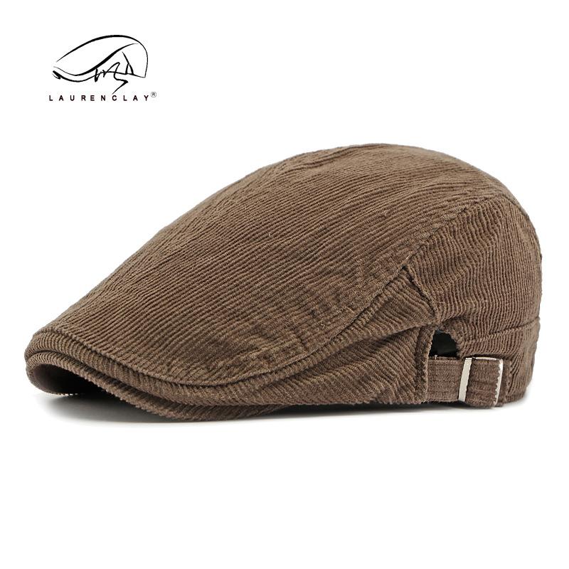 Autumn and Winter New Style Big Size Corduroy Berets Hat Men Women British Retro Painter Hat Casual Vintage Forward Hat Ivy Cap
