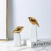 Nordic Luxury Golden Bird Ceramic Ornaments Home Decoration Living Room Modern Animal Sculpture Desktop Ornaments Unique Gift