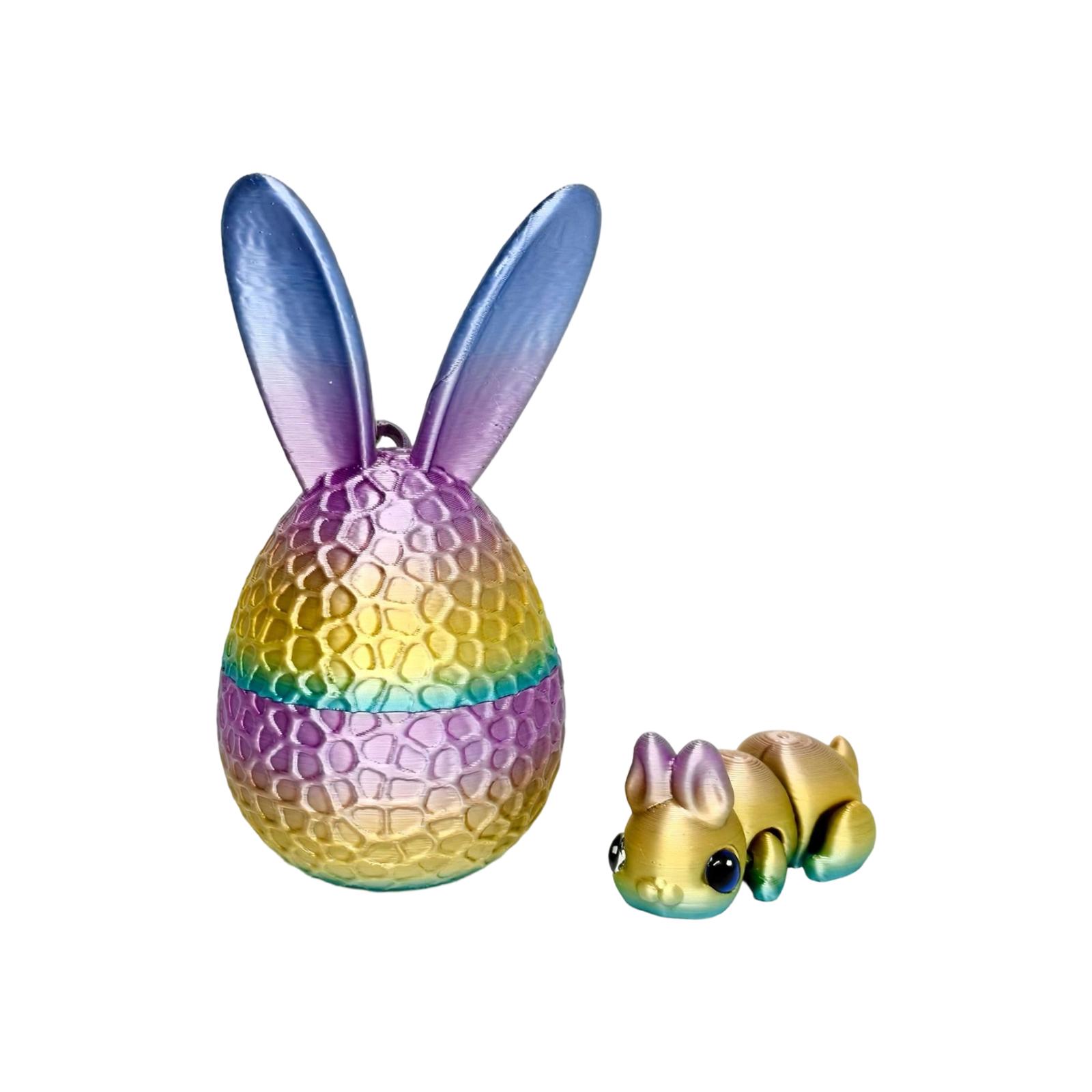 Egg Keychain With Articulated Joints: Easter Stress-Relieving Toy And Decorative Ornament