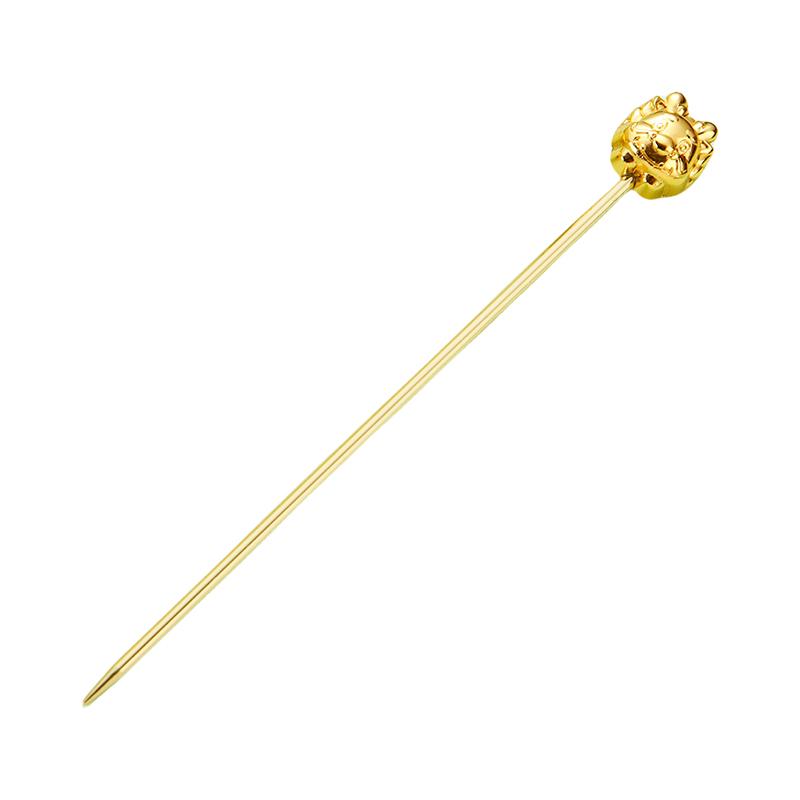 1PCS Stainless Steel Cocktail Sticks Golden Fruit Sticks Reusable Drink Picks Martini Picks Toothpicks for Drinks