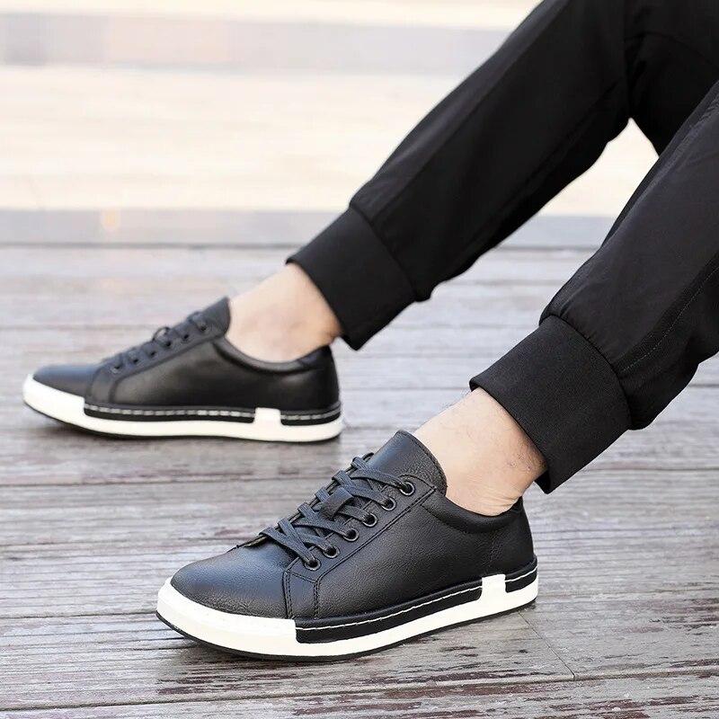 Men Leather Casual Shoes Men Sneakers  Autumn  Mens Suede Shoes Comfortable Flat Male Footwear Zapatillas Hombre