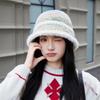 Fisherman Hat Women's Versatile Japanese Autumn and Winter Basin Hat Warm and Fashionable Colorful Face Showing Small Bucket Hat
