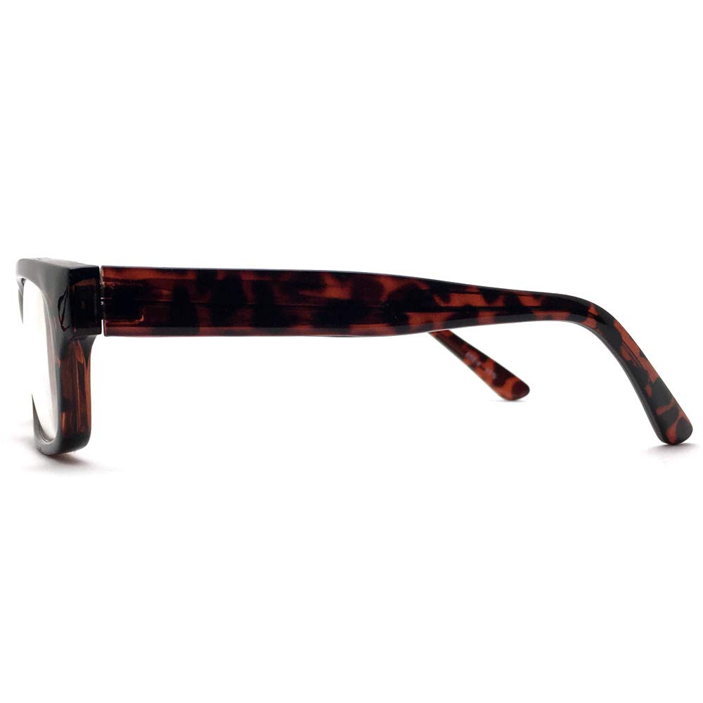 Reinforced Square Sunglasses Square Tortoiseshell x Clear [SPEED ADDICT] (Reinforced Sunglasses)