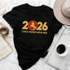 Vietnamese Lunar New Year Year of The Horse Tet 2026 Women T Shirt Aesthetic Tees Y2k Clothes Ropa De Mujer Harajuku Shirt
