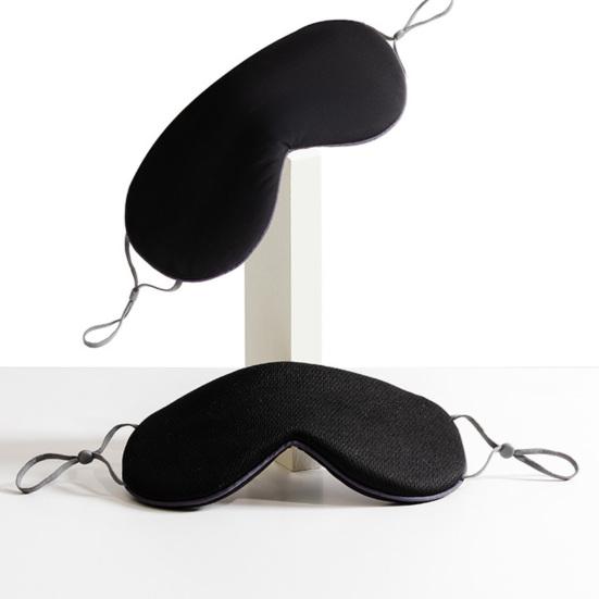 Blackout Sleep Mask with Adjustable Strap Dual-Sided Cooling Warming Fabric Eye Mask for Fatigue Relief Comfortable Eye Cover for Travel Home Office